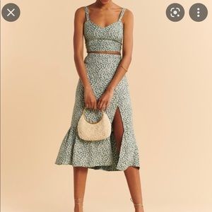 Abercrombie & Fitch green floral set